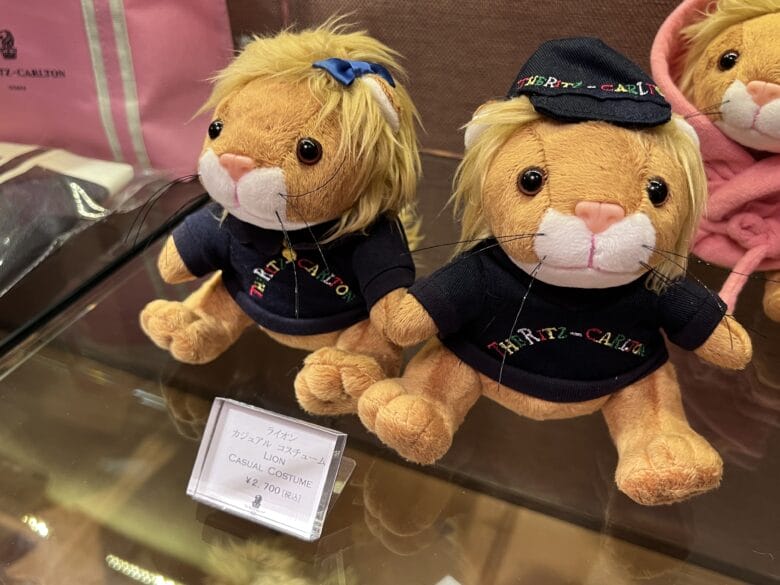 リッツカールトン大阪のぬいぐるみのライオンドール